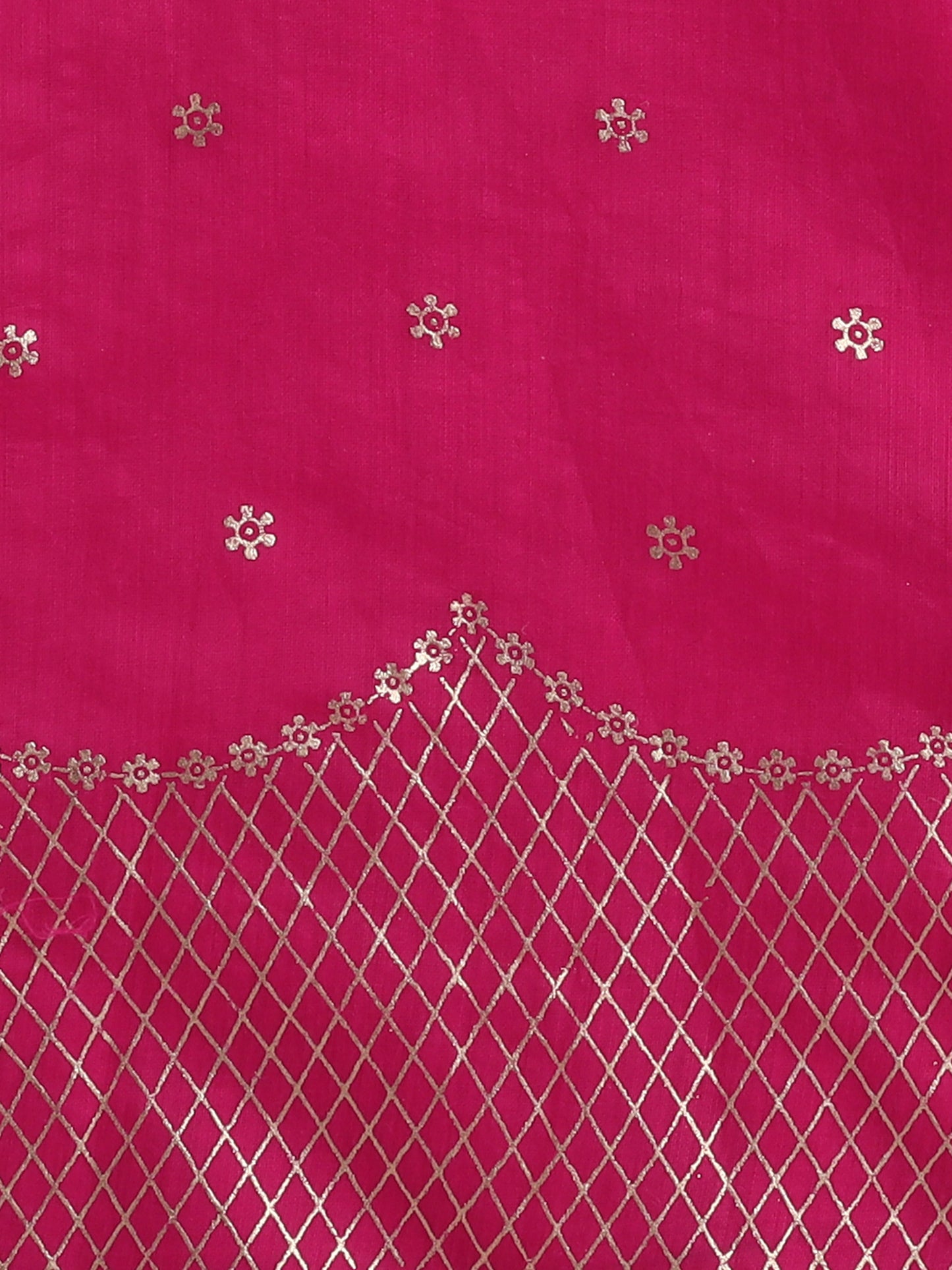 Sleeveless Embellished Kurta Set with Lace- Pink
