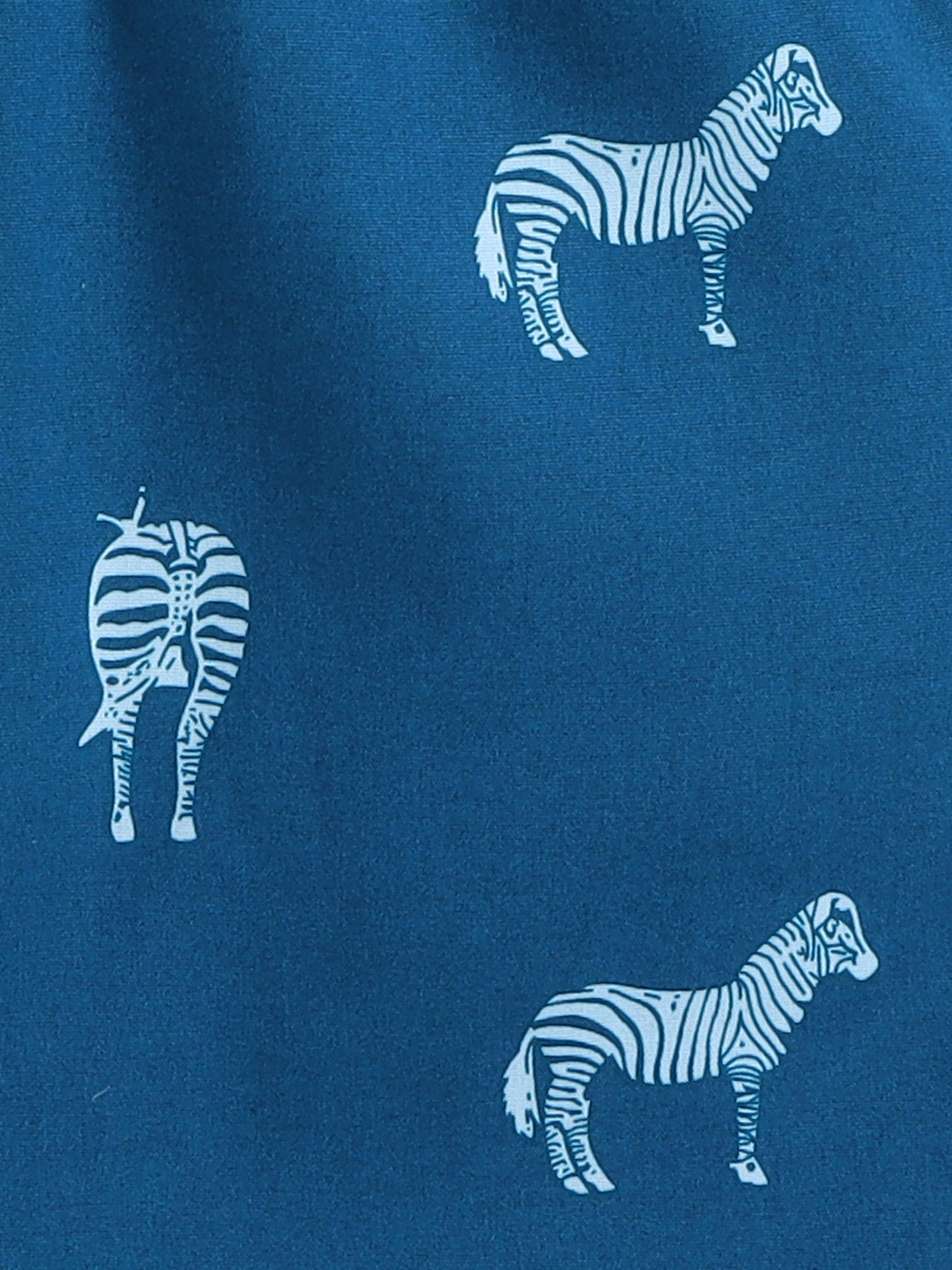 Full Sleeves Horse Print Nightsuits-Teal Blue