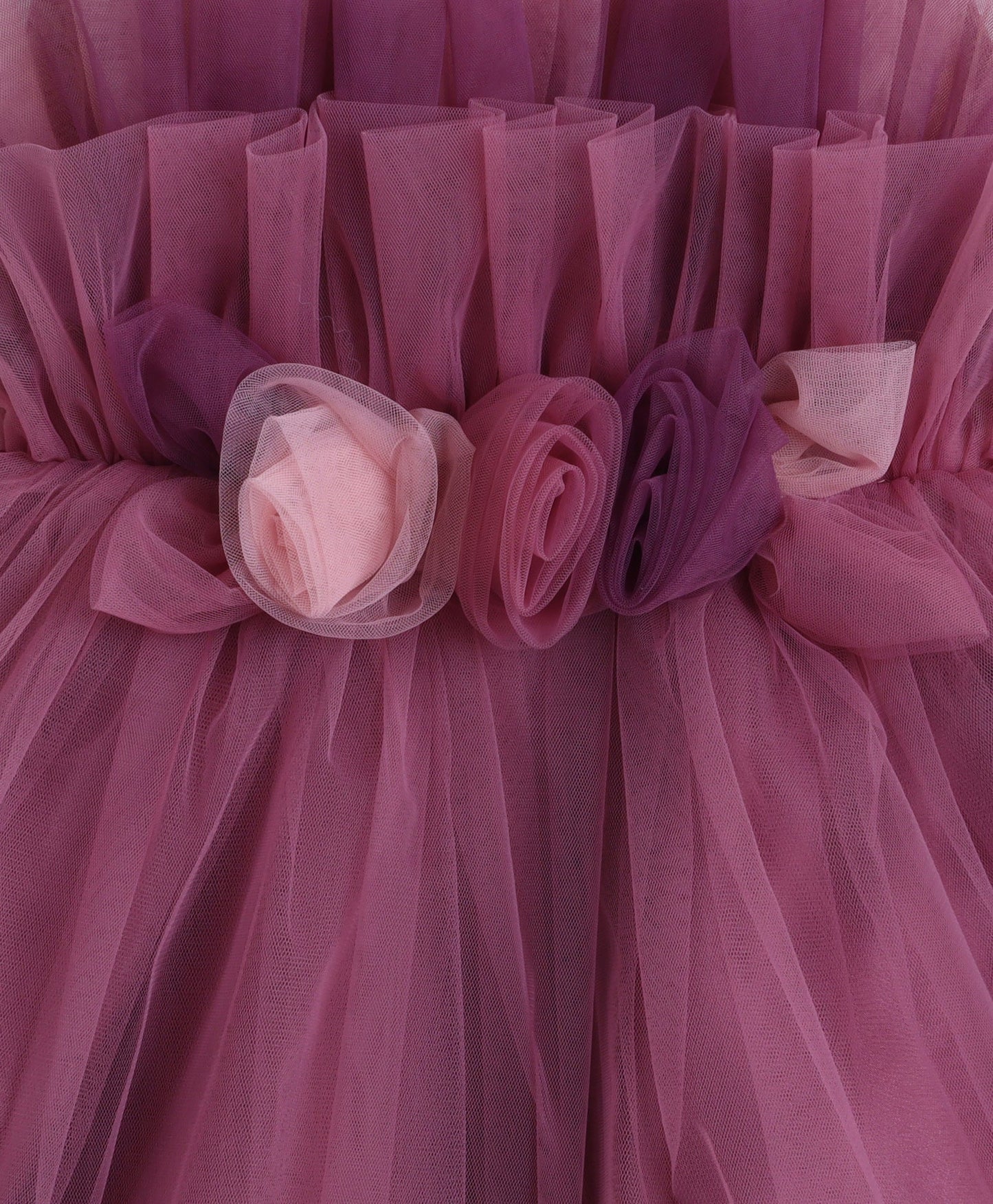 Pleated Corsage Detailed Sleeveless Party Dress - Mauve