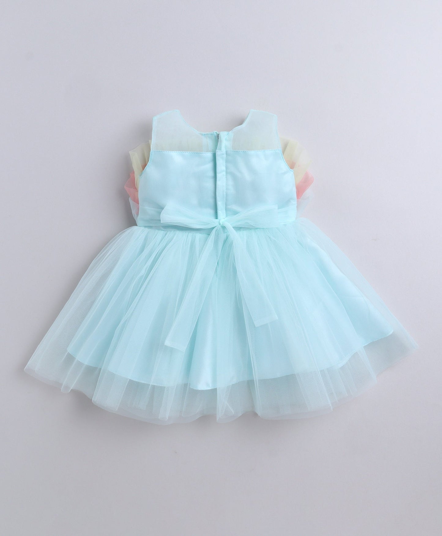 The Magic Wand Woven Sleeveless Pleated Corsage Detailed Dress - Blue