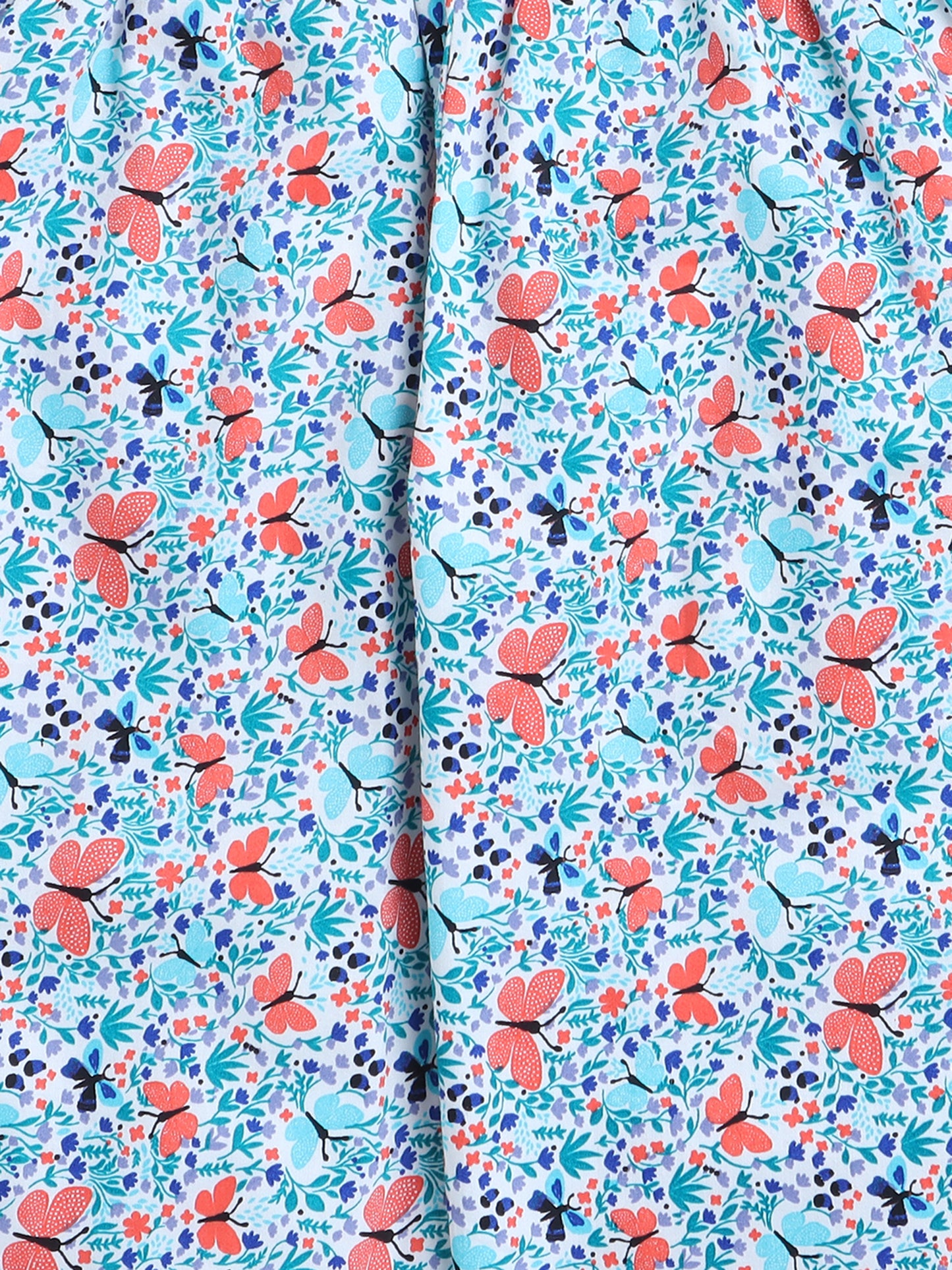 Floral Printed Sleeveless Coordinating Top and Pant Set- Blue