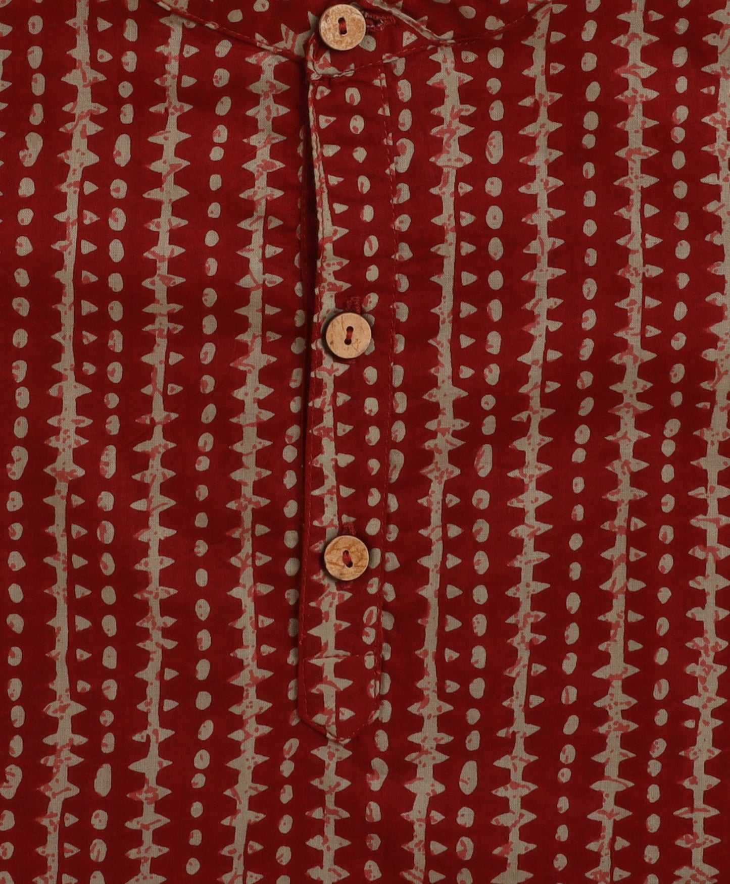The Magic Wand Cambric Cotton woven Full Sleeves Printed Kurta Pyjama Set - Maroon