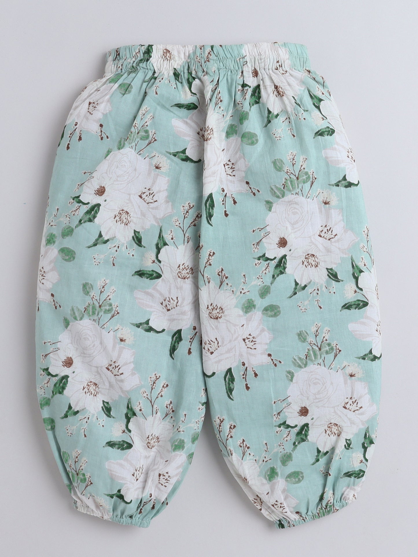 Full Sleeves Cotton Floral Print Loungewear Set Mint