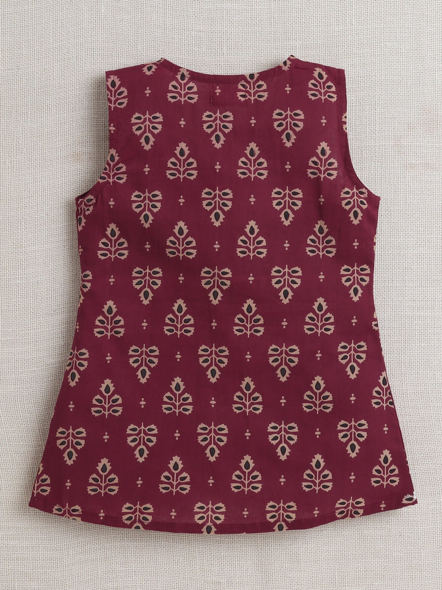 The Magic Wand 3/4Th Sleeves Stripe Dress With Jacket-Maroon