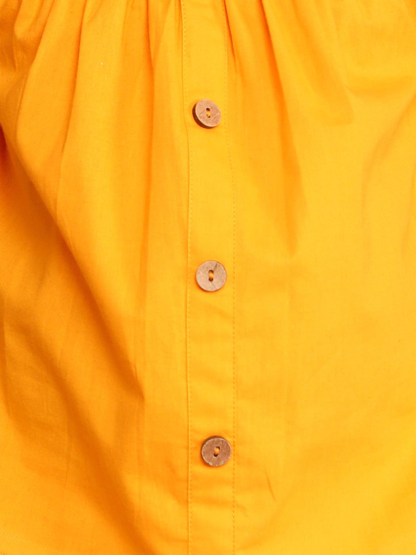 Solid Cotton Short Sleeves Top With Pant Set-Orange
