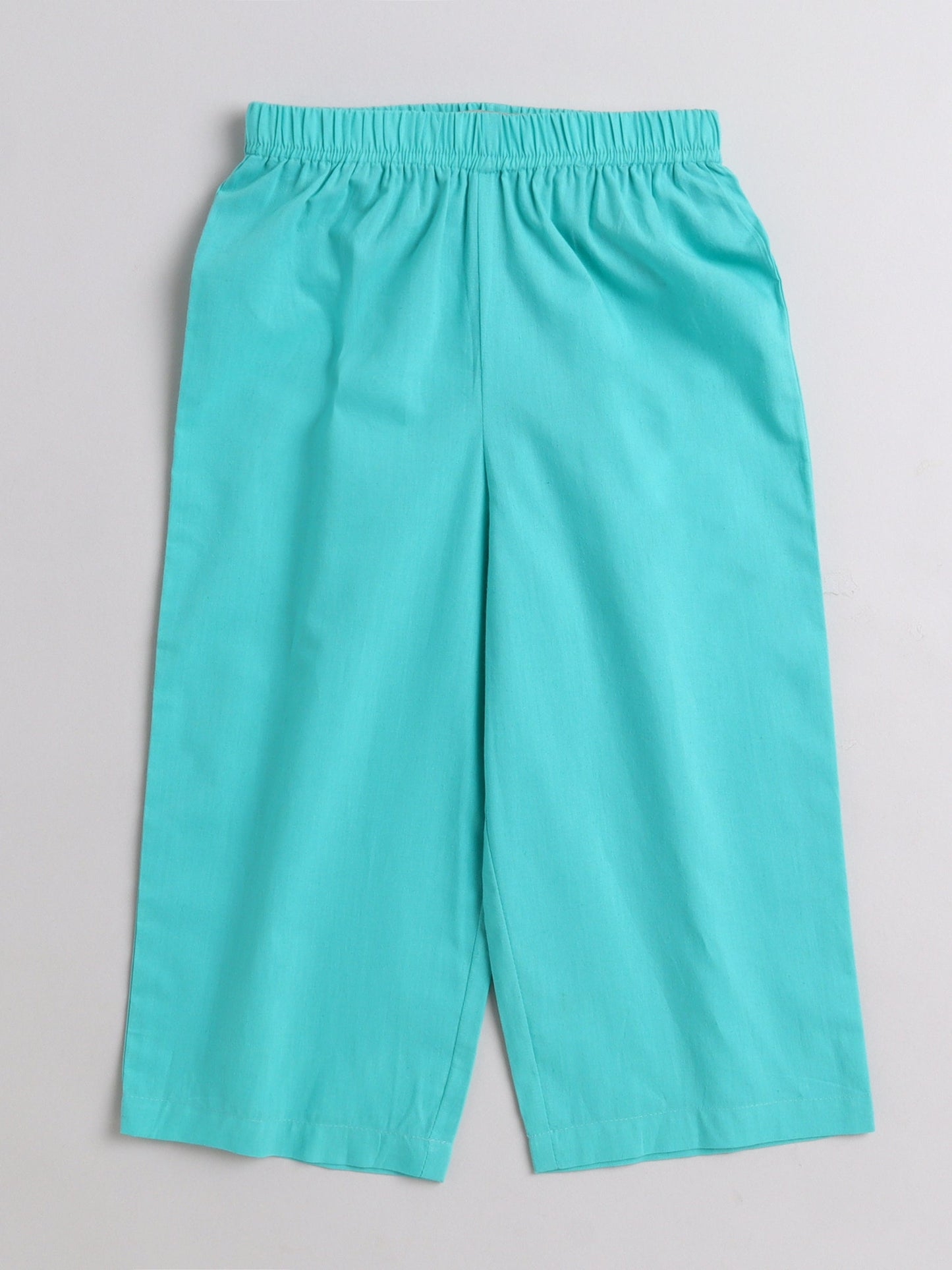 The Magic Wand Cotton Solid Short Sleeves Co ordinating Set-Green