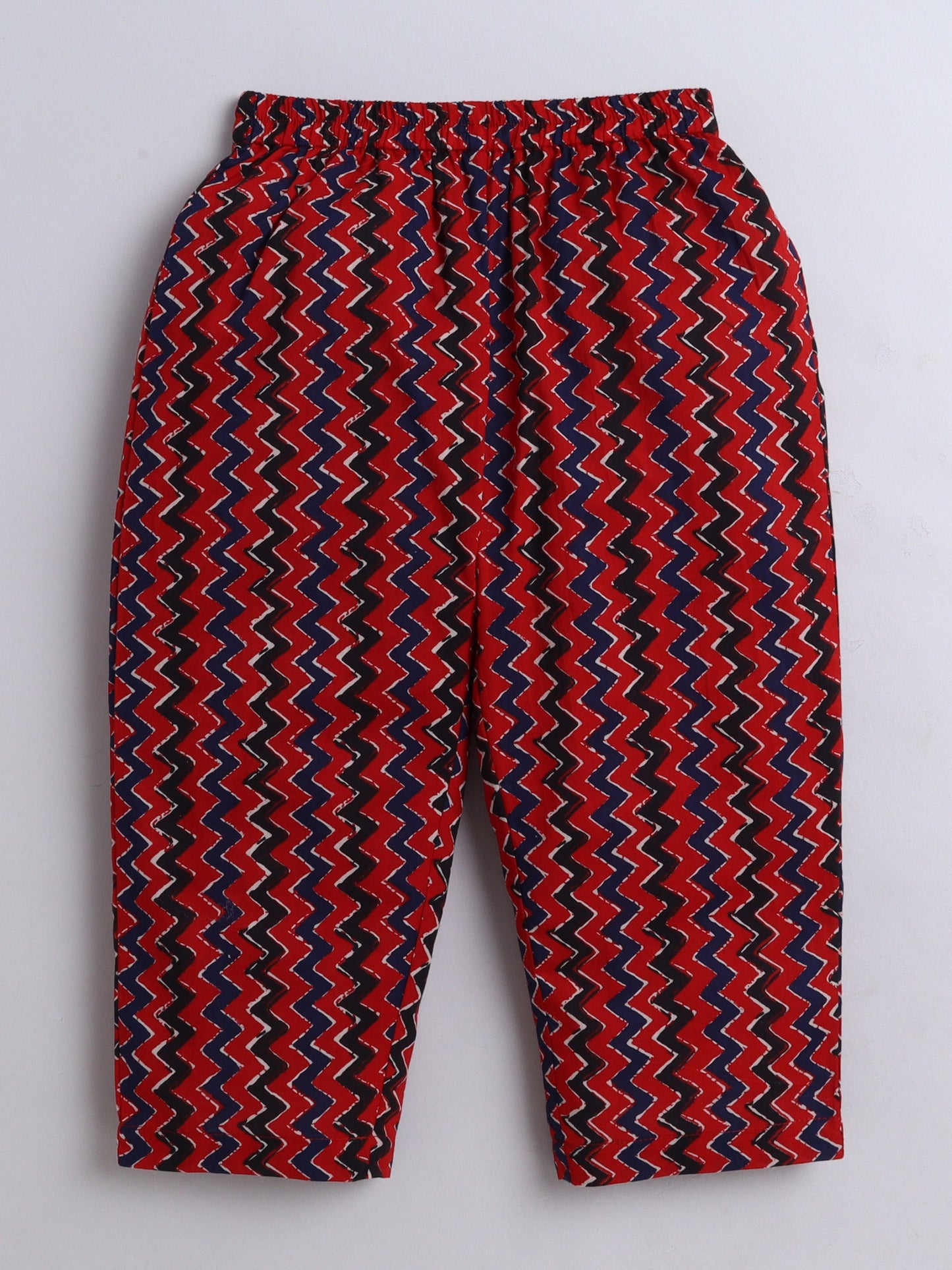 The Magic Wand Cotton All over Printed 3/4th Sleeves Top & Pant Lounge Wear Set- Maroon