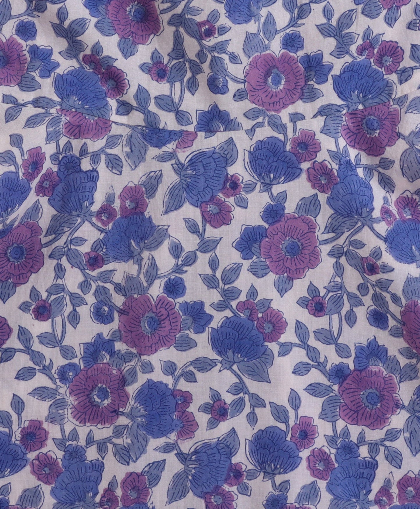 The Magic Wand Cotton woven Cambric Hand Block Printed Spagetti Long Dress with Dupatta- Blue