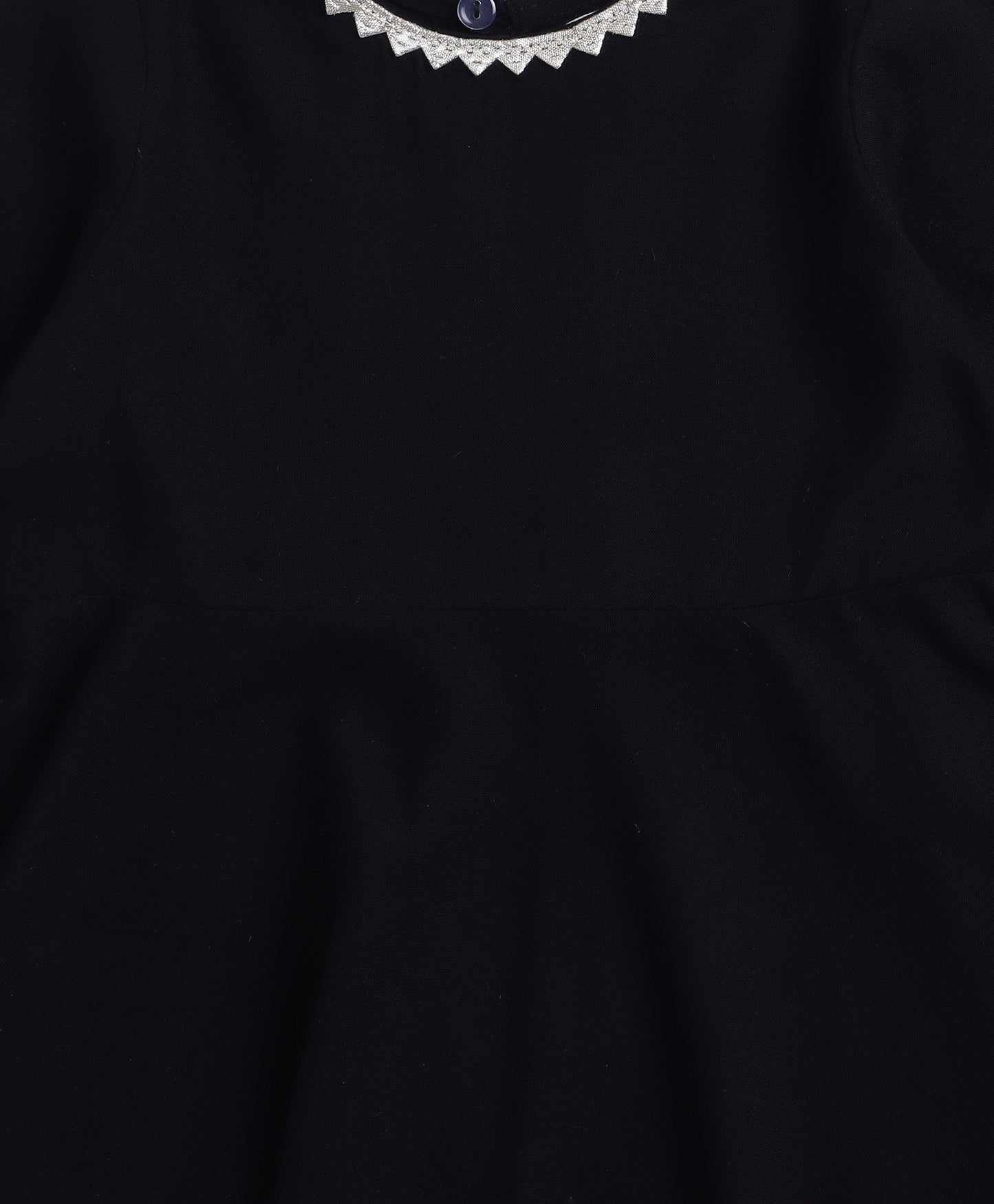The Magic Wand Rayon Woven Elbow Sleeves Solid Anarkali Kurta with Dhoti Pants- Black