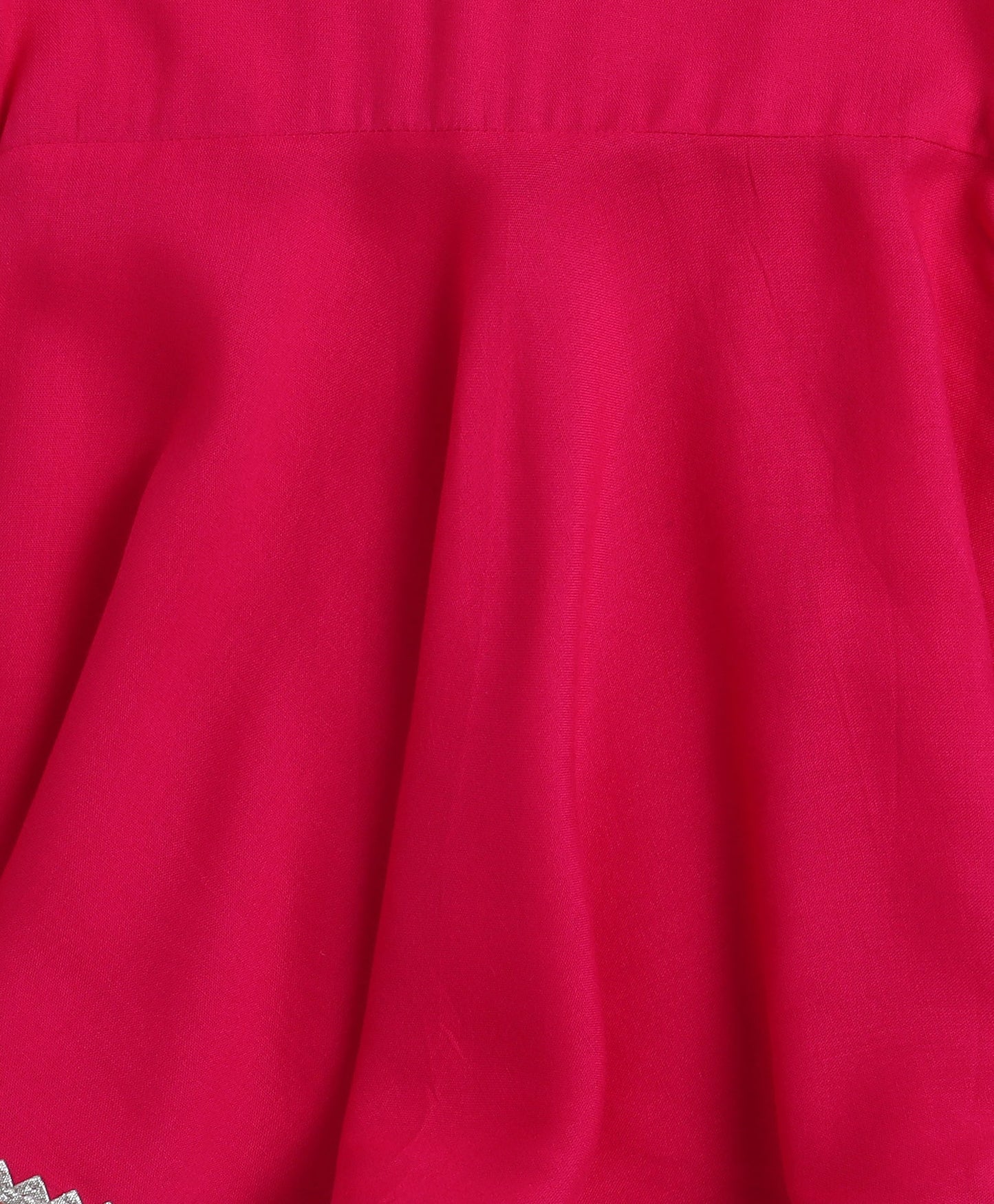 The Magic Wand Rayon Woven Elbow Sleeves Solid Anarkali Kurta with Dhoti Pants- Fuchsia