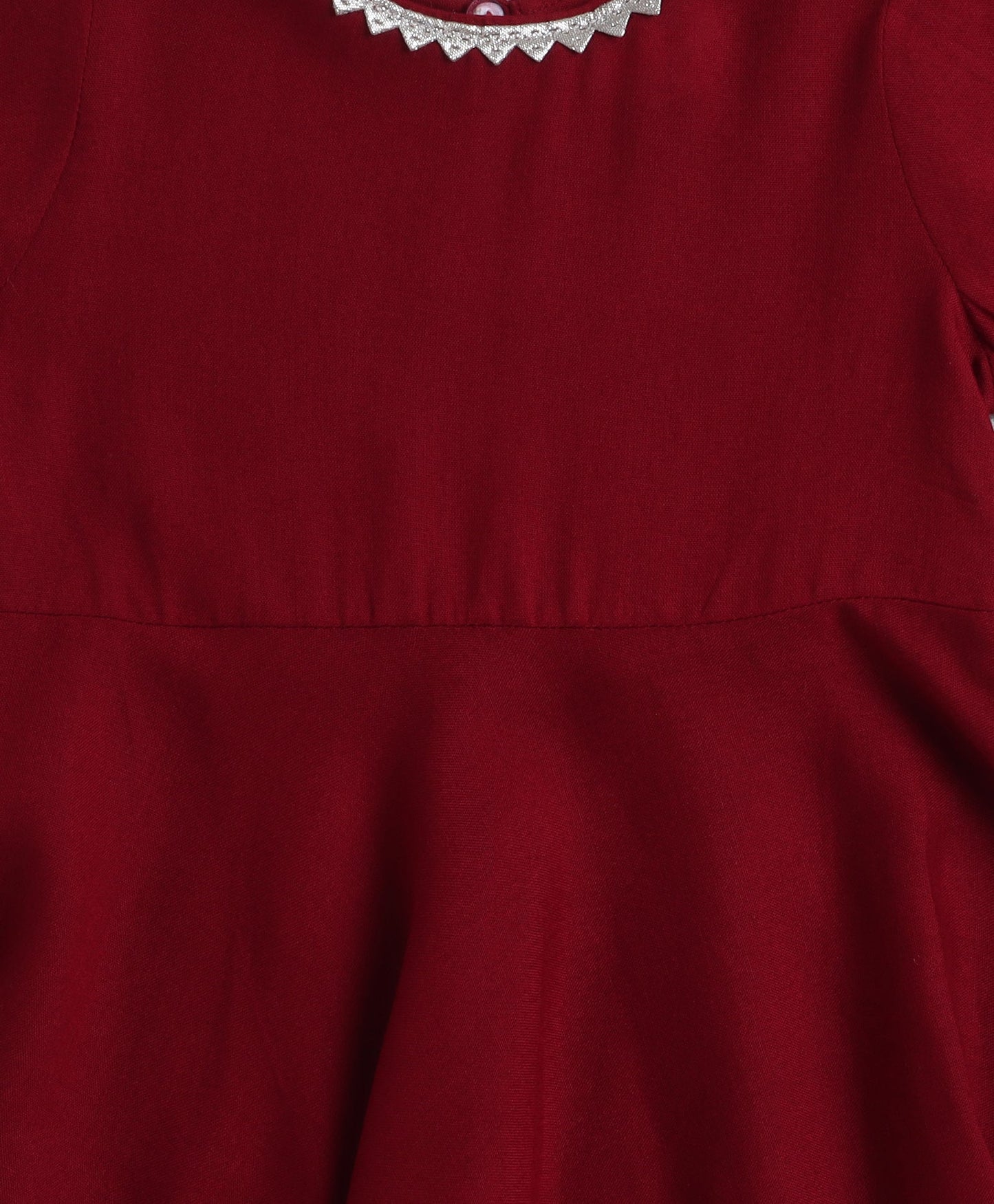 The Magic Wand Rayon Woven Elbow Sleeves Solid Anarkali Kurta with Dhoti Pants- Maroon