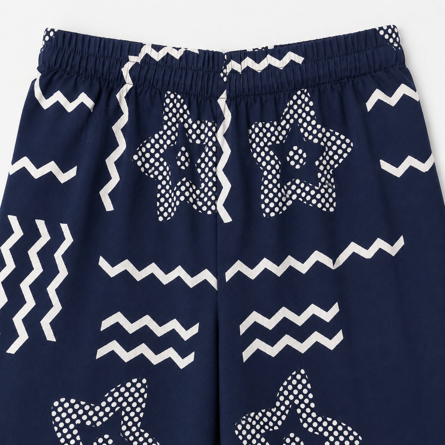 The Magic Wand Cotton Woven Sleeveless Geometric Printed Waistcoat Top And Pant Set - Navy Blue