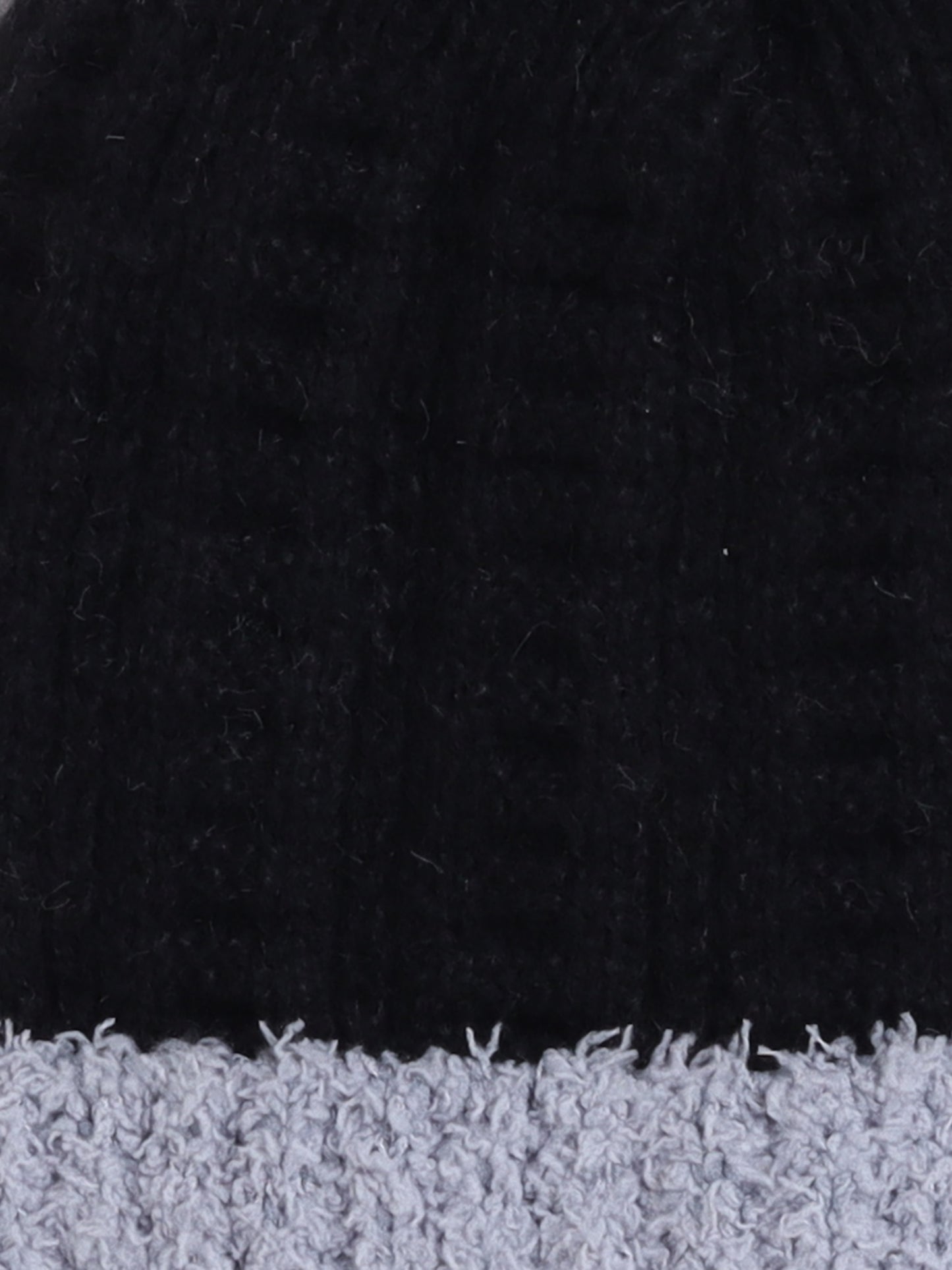 Kids Cute Panda Applique Woolen Cap Black