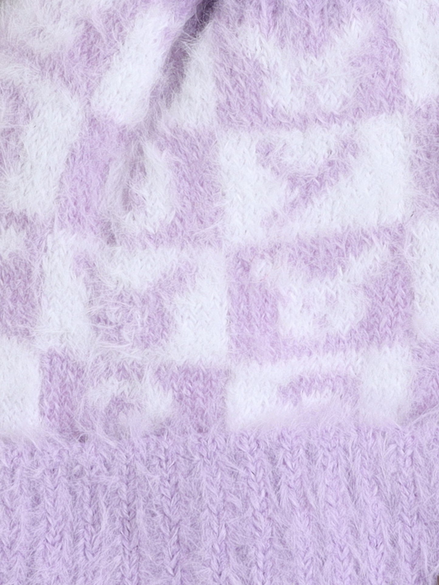 Kids Cute Alphabet Design Woolen Cap With Pom Pom Purple