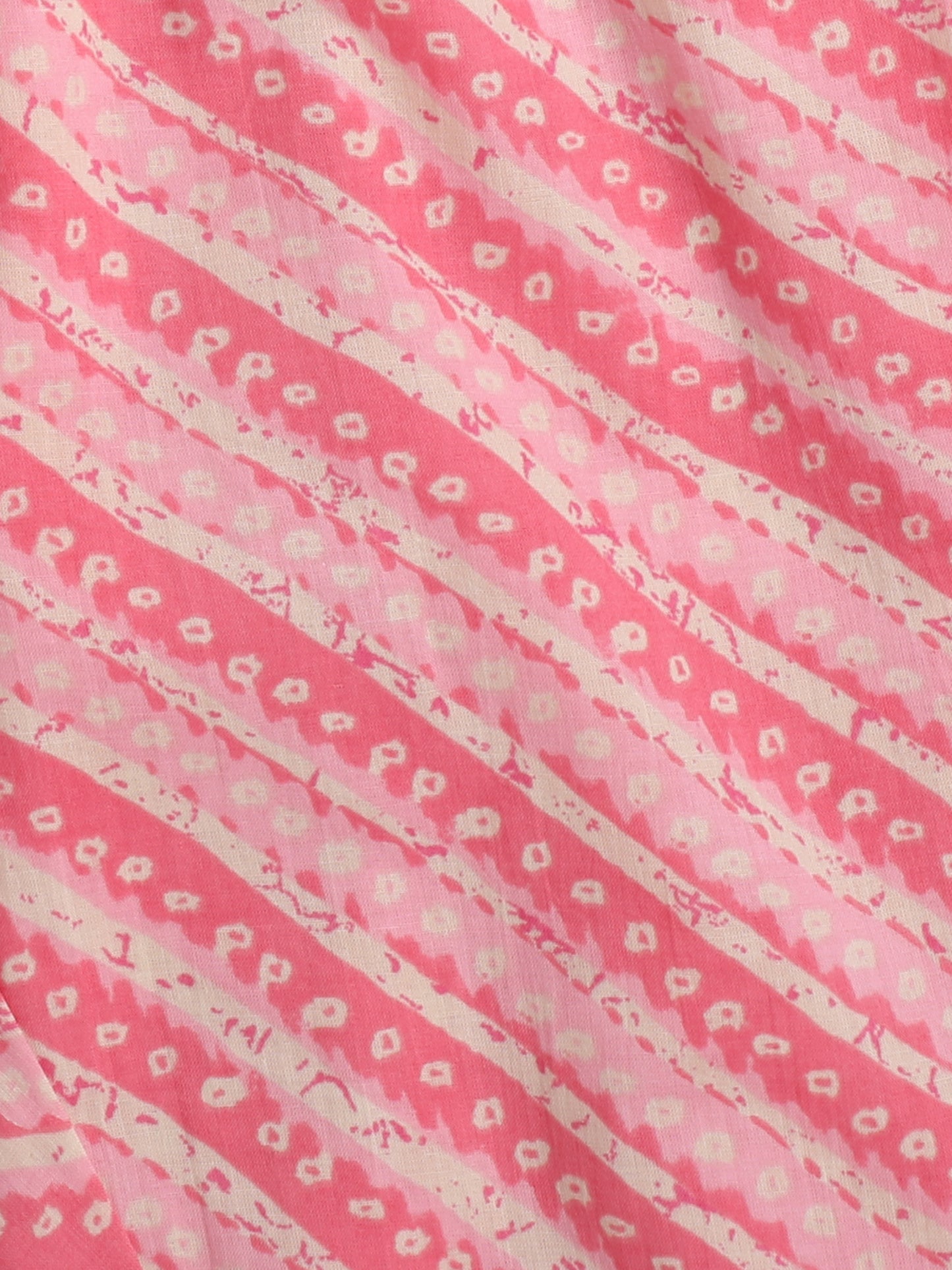 Printed Elbow Sleeves Tassled Gathered Aliya Cut Gota Kurta with Straight Pants-Pink