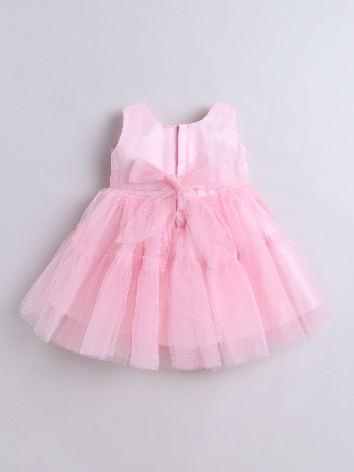 The Magic Wand Sleeveless Bow Detailed Flared Dress - Pink