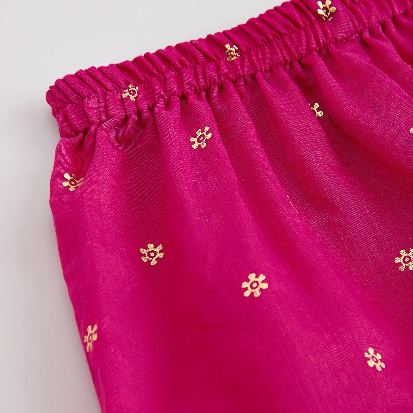 The Magic Wand Woven Lace Embellished Three Fourth Sleeves Kurta Sharara with Dupatta - Fuchsia