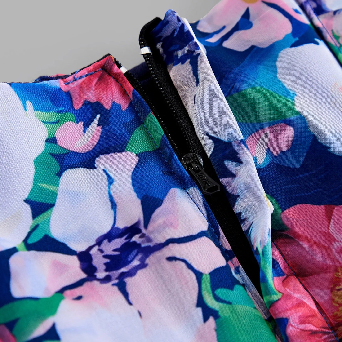 One Shoulder With Flower Brooch Party Gown - Blue