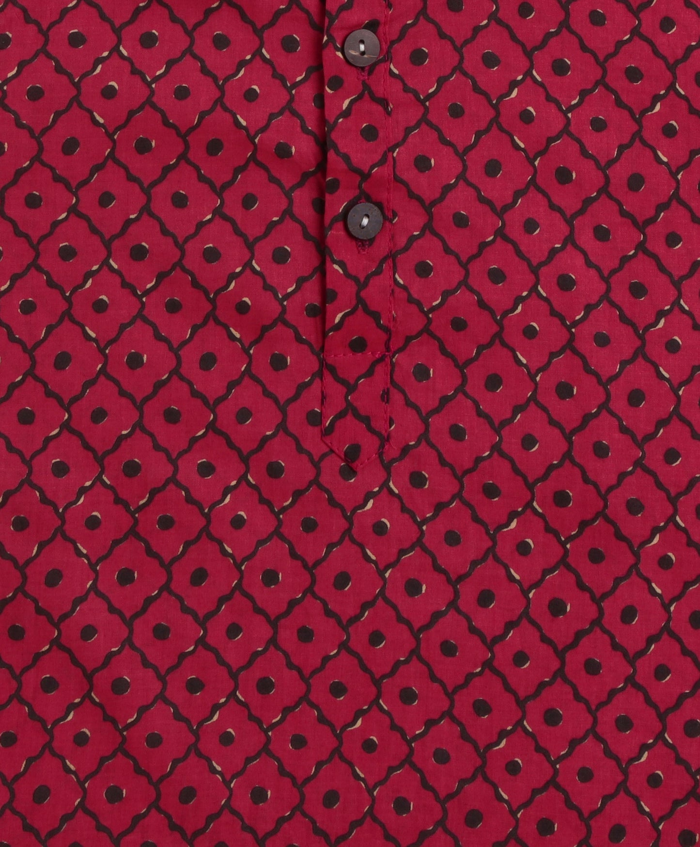 The Magic Wand Cotton Hand Block Printed Full Sleeves Kurta with Pyjama Set - Pink