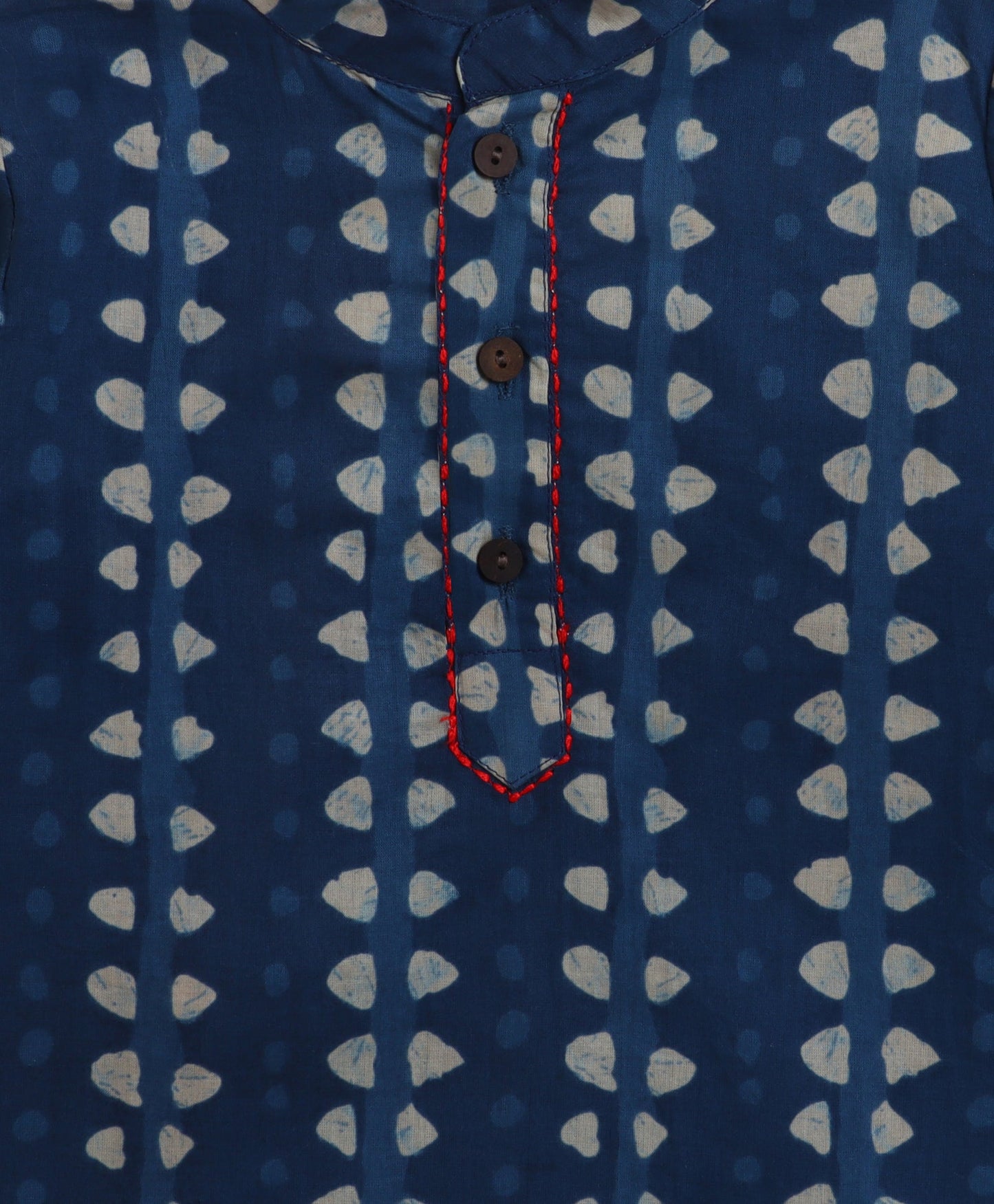 The Magic Wand Cambric Cotton AII Over Printed Full Sleeves Kurta and Dhoti Set- Blue