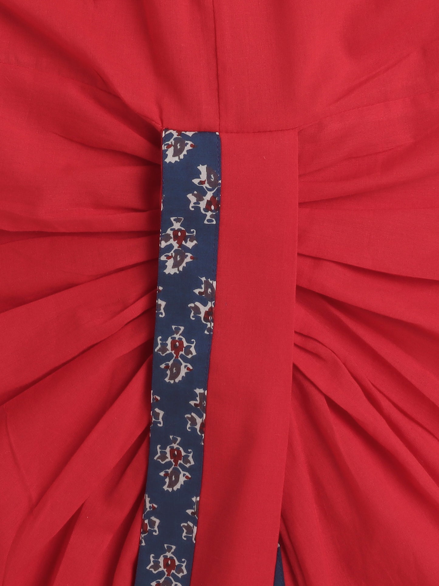 Full Sleeves Floral Print Dhoti Kurta Set-Navy Blue