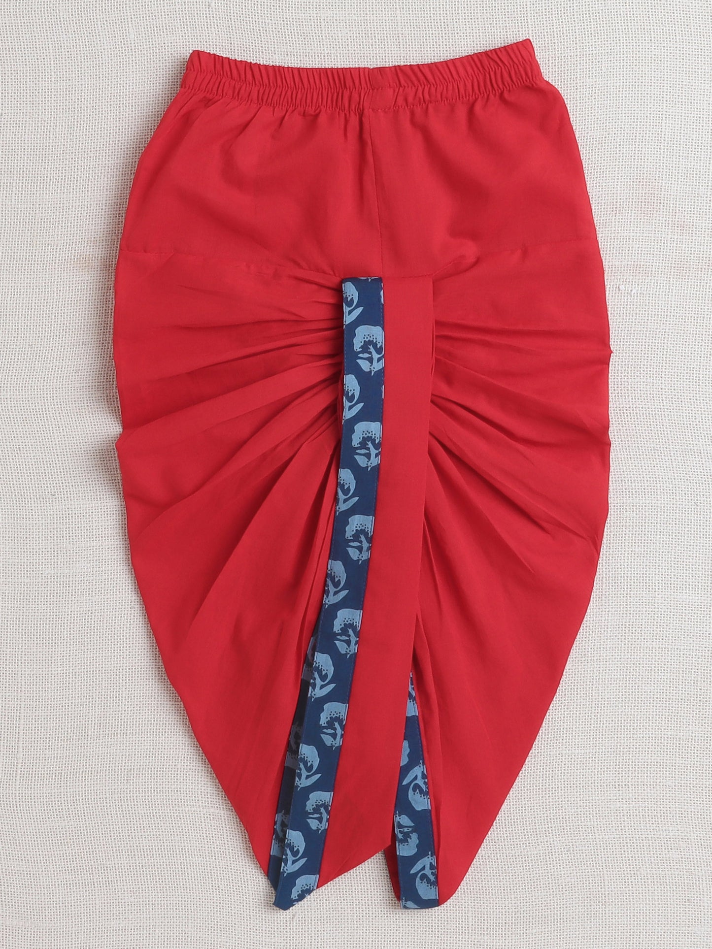 Floral Print Full Sleeves Dhoti Kurta Set- Navy Blue