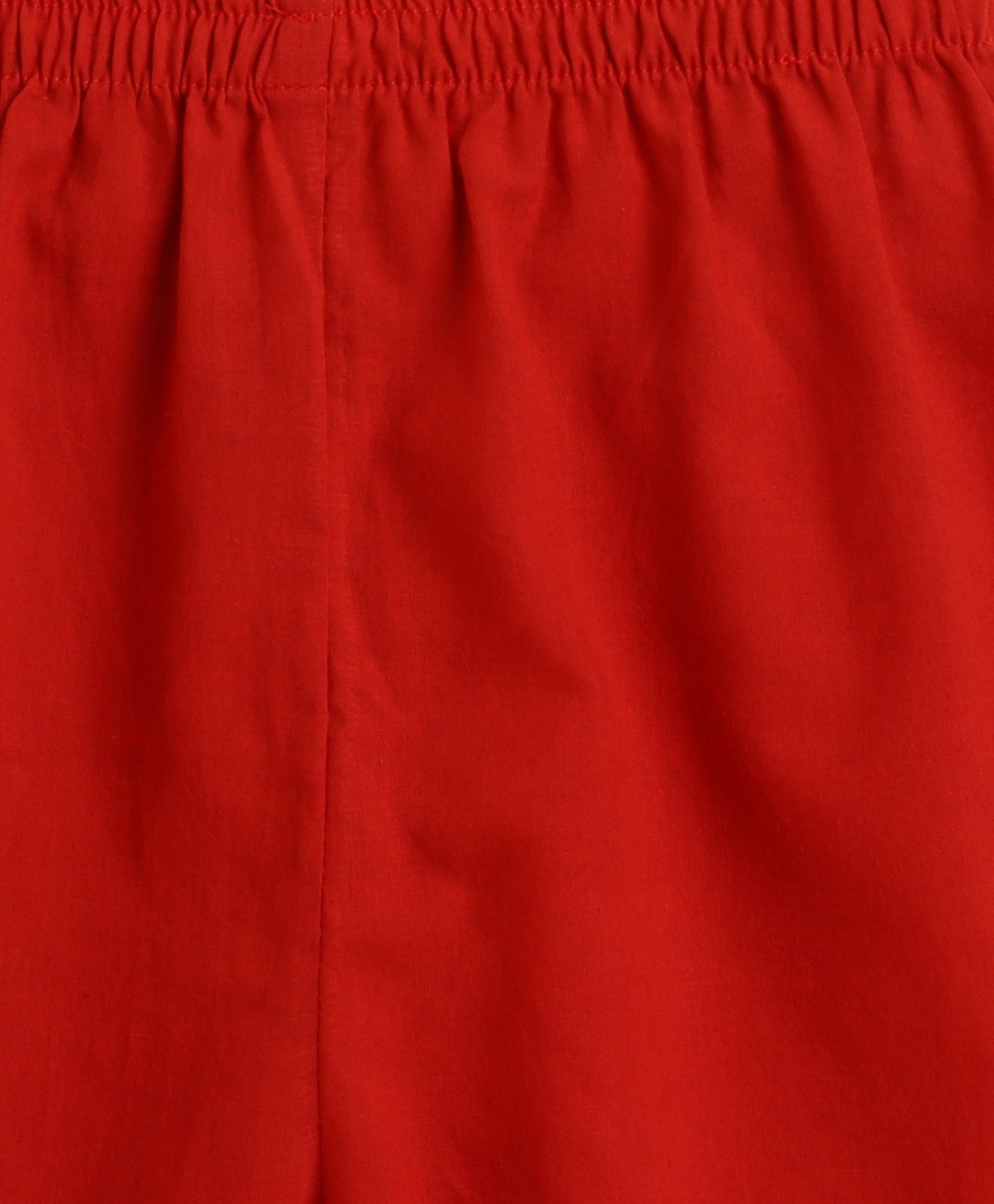 Cambric Cotton 3/4 th Sleeves Cow Printed Kurta and Bottom Set- Red