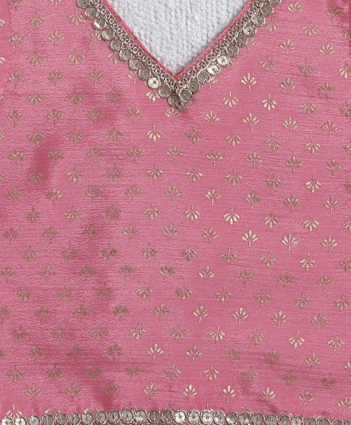 The Magic Wand Woven Sleevesless Ombre Dyed Foil Lehenga & Choli with Dupatta - Pink