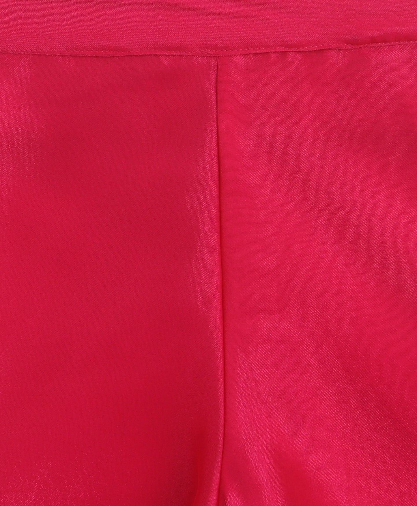 The Magic Wand Jacquard Sleeveless Floral Designed Top With Organza Palazzo - Fuchsia