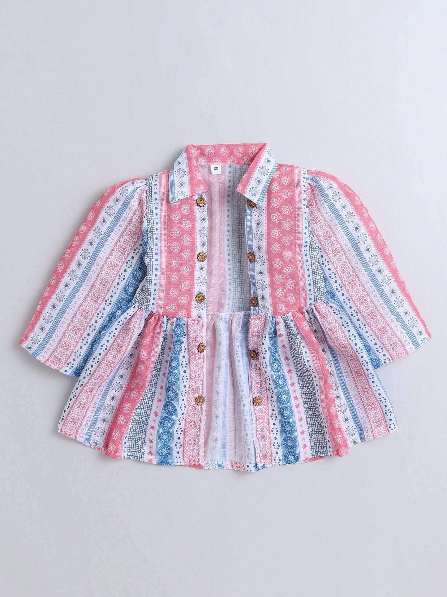 The Magic Wand Sleeveless Solid Dress With Printed 3/4th Sleeves Jacket - Teal