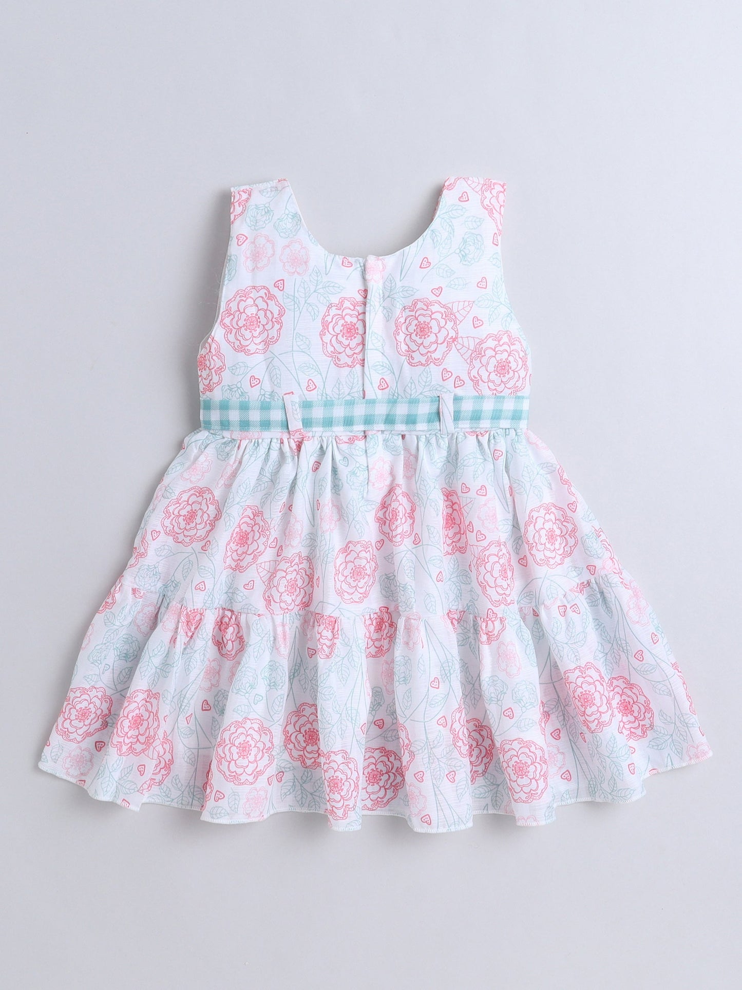 The Magic Wand Sleeveless Floral Printed Dress With Cap Sleeve Jacket - Peach