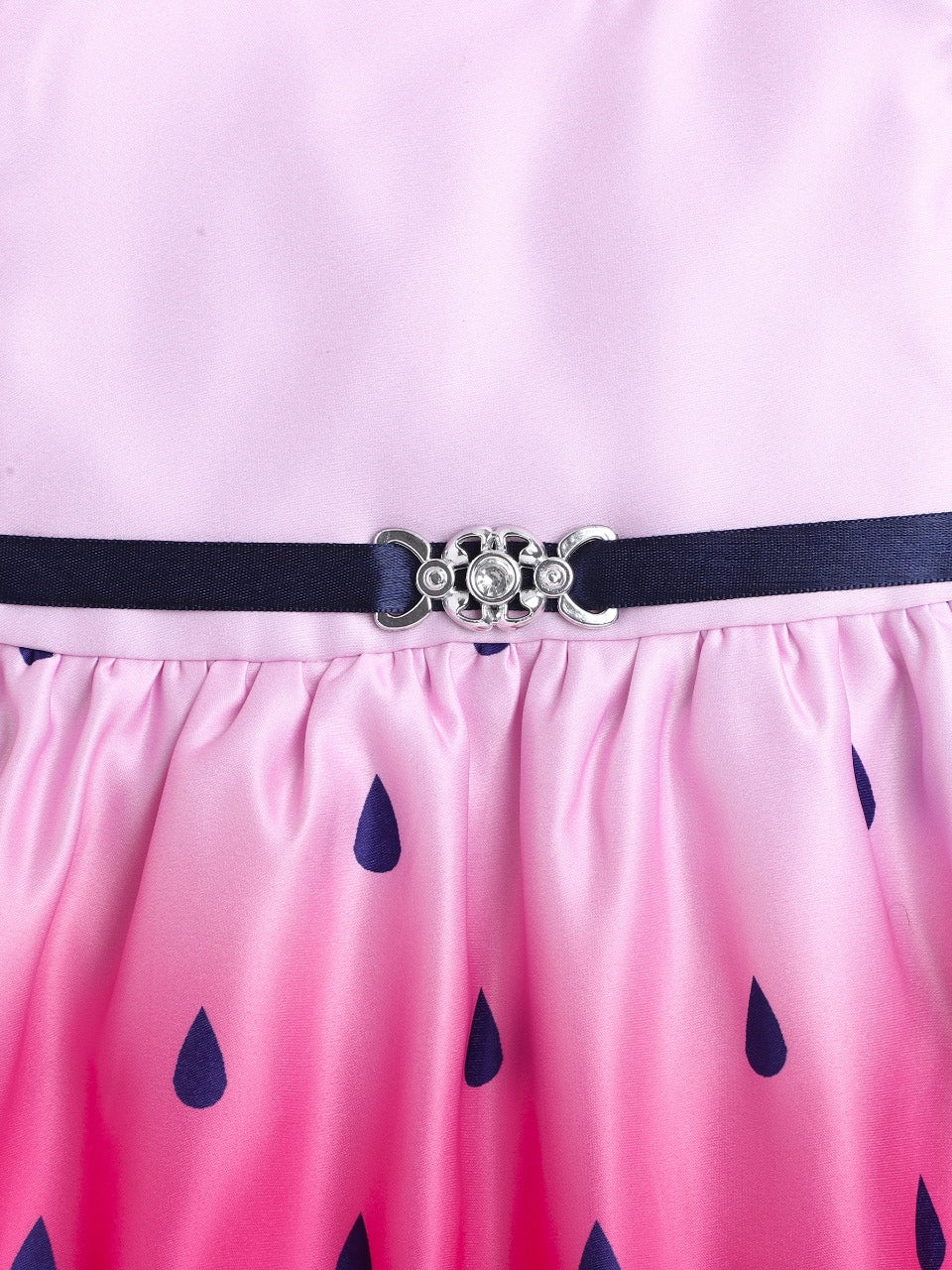 Water Melon Digital Printed Dress For Girls-Fuschia