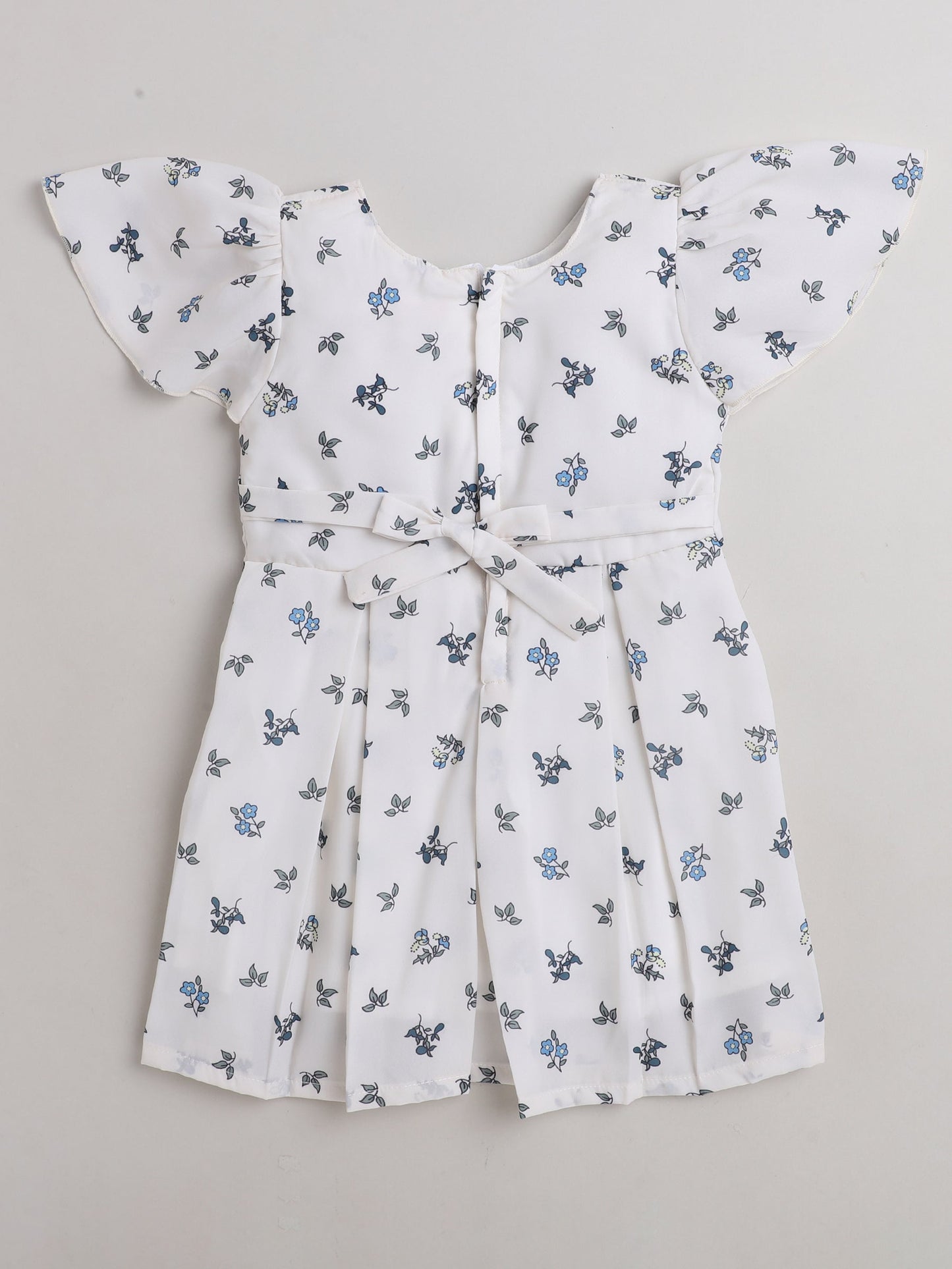 The Magic Wand Cap Sleeves Floral Printed Dress White