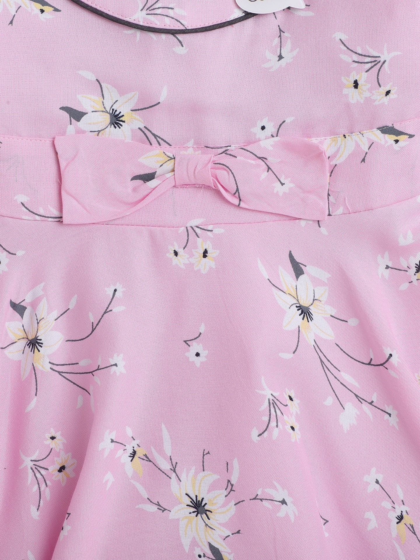 The Magic Wand All Over Printed 3/4th Sleeves Fit & Flare Dress Pink