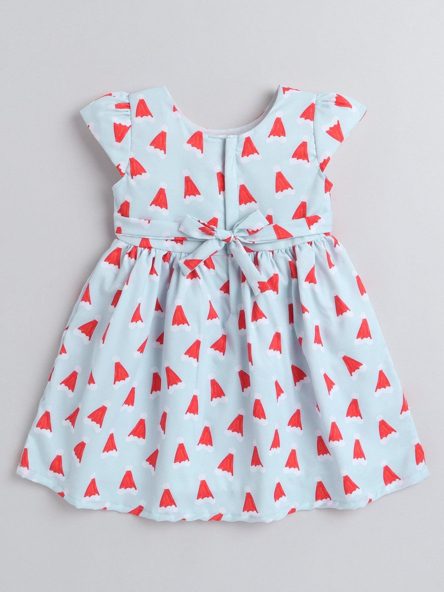 The Magic Wand All Over Printed Half Sleeves Fit & Flare Dress - Red