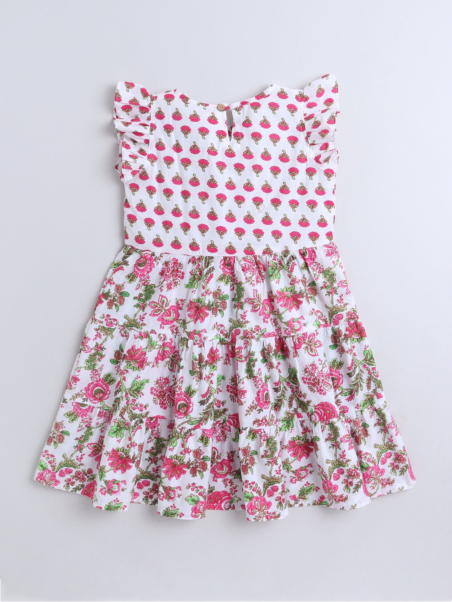 Sleeveless Floral Printed Dress - Pink