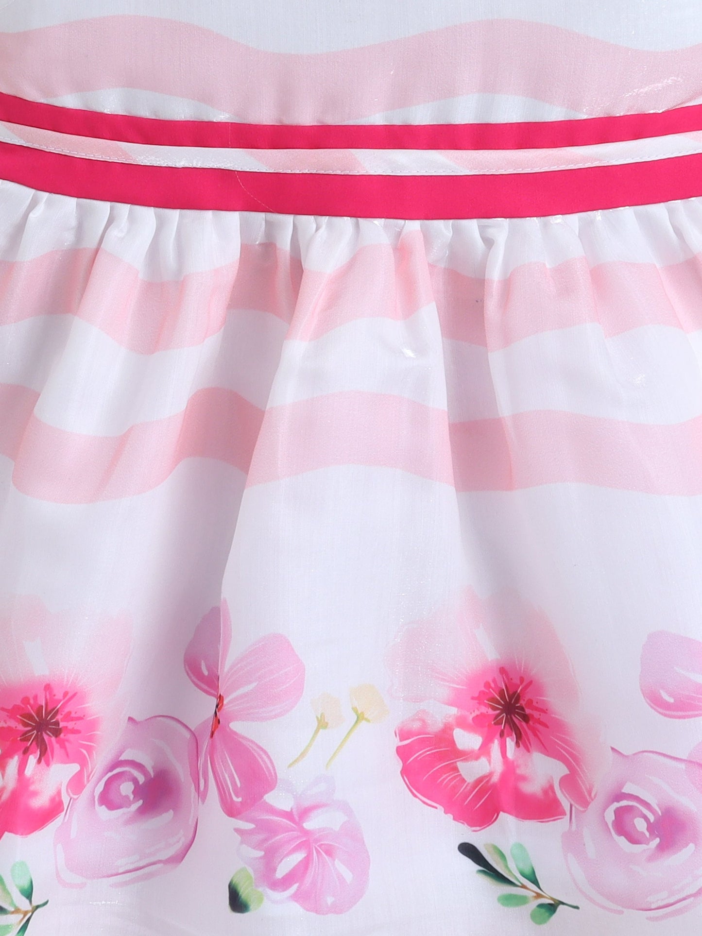 Cotton Sleeveless Floral Printed Dress - Fuchsia