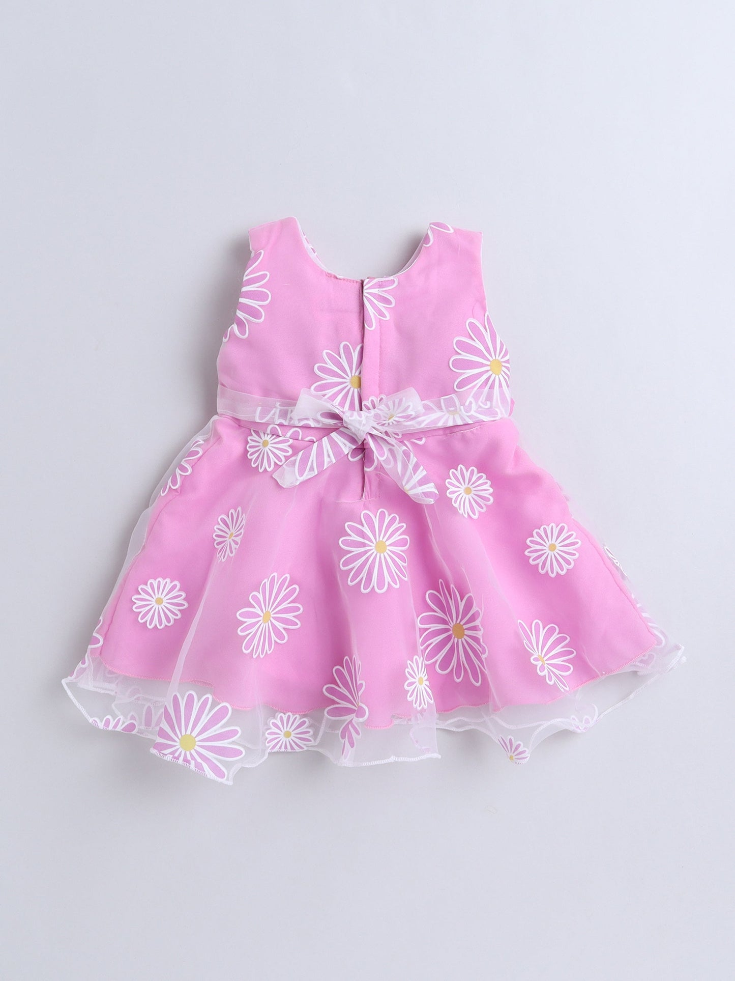 The Magic Wand Sleeveless Floral Printed Bow Detail Dress - Purple