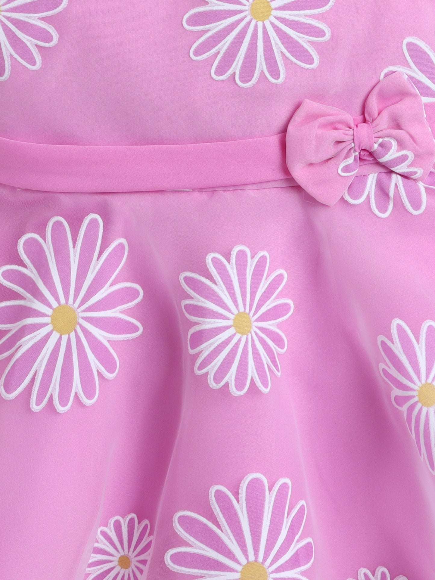 The Magic Wand Sleeveless Floral Printed Bow Detail Dress - Purple