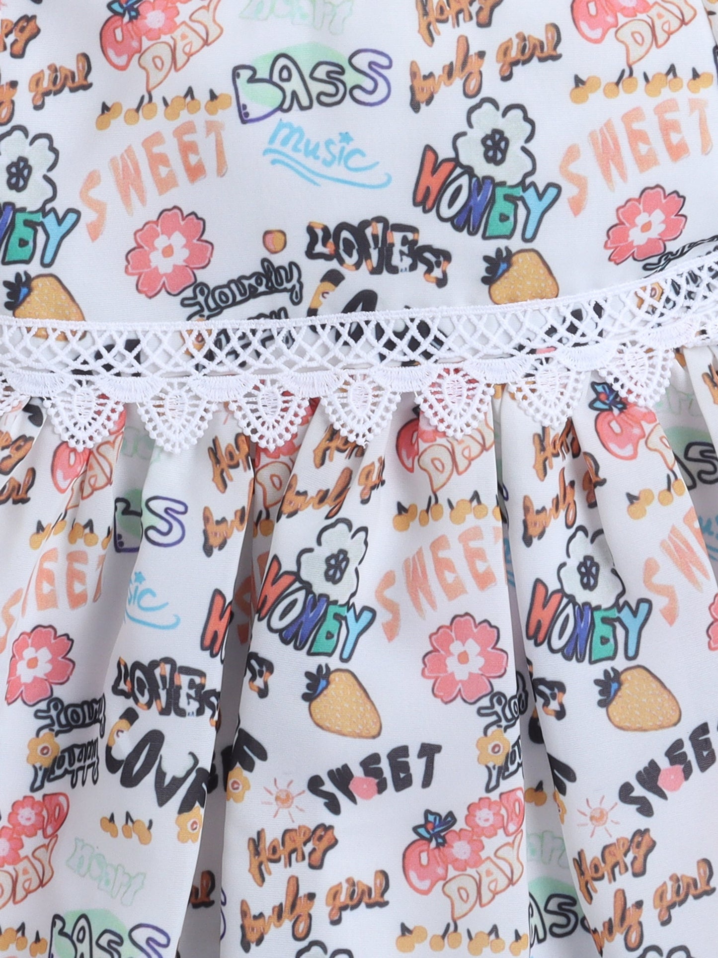 The Magic Wand Cap Sleeves Text Printed Dress - Peach