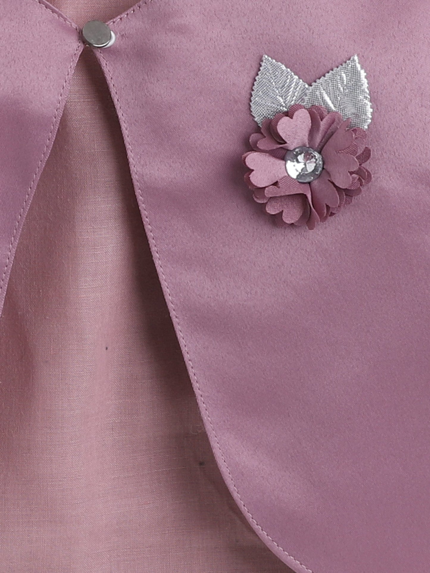 3/4th Sleeves Solid Shrug - Pink