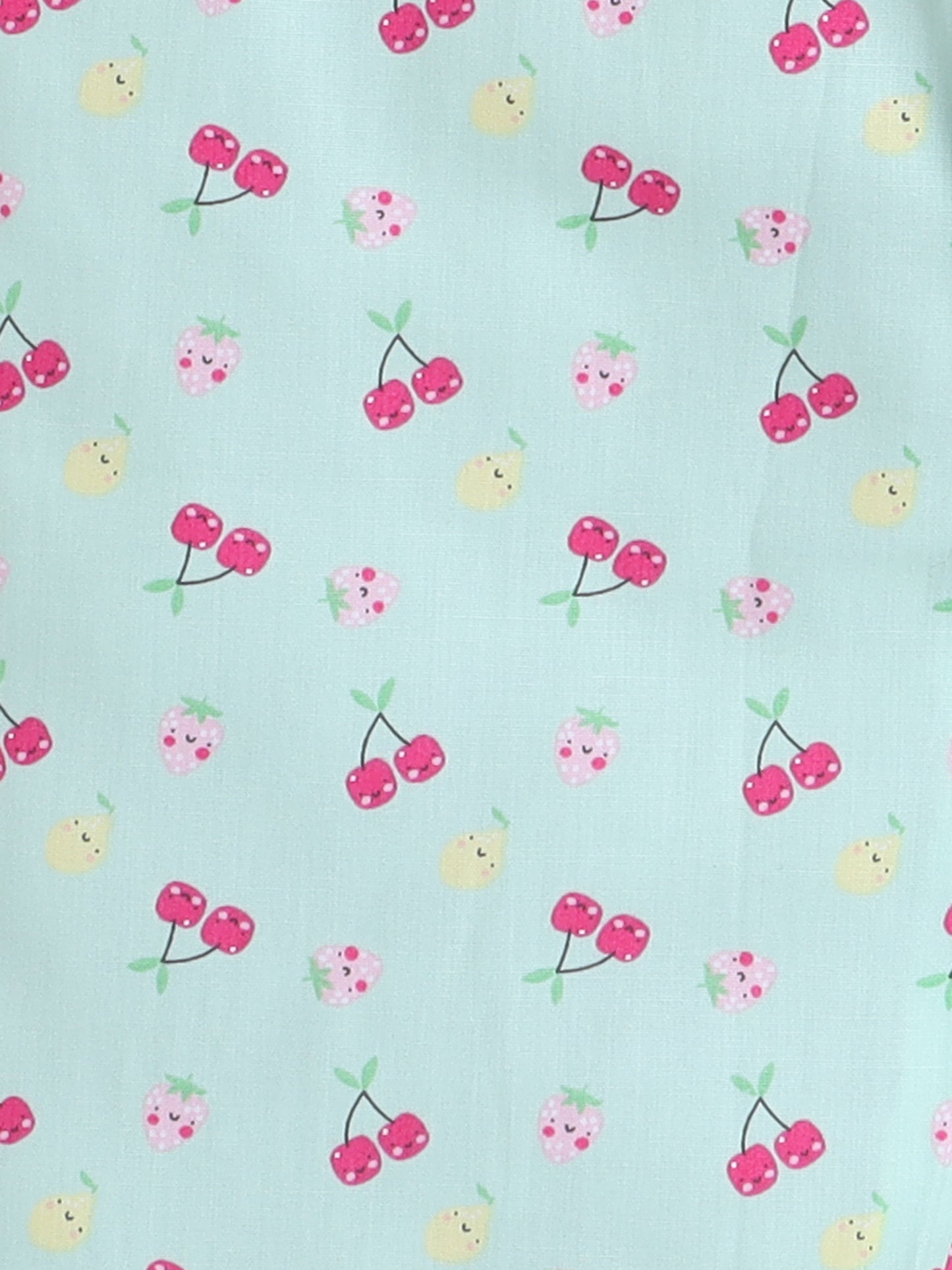 Half Sleeves Cotton Fruit Printed Night Suit Set Green