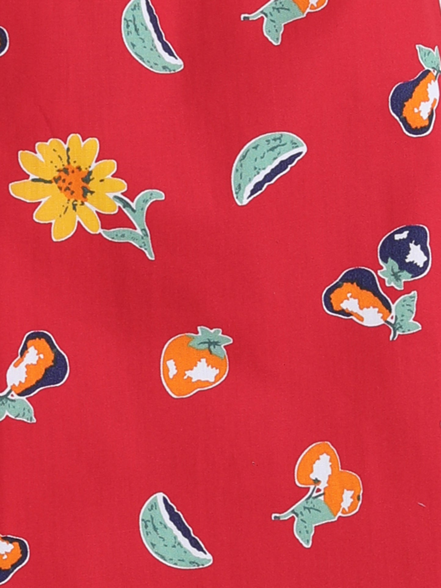 Cute Fruits Printed Full Sleeves Lounge Wear Night Suit Set For Kids