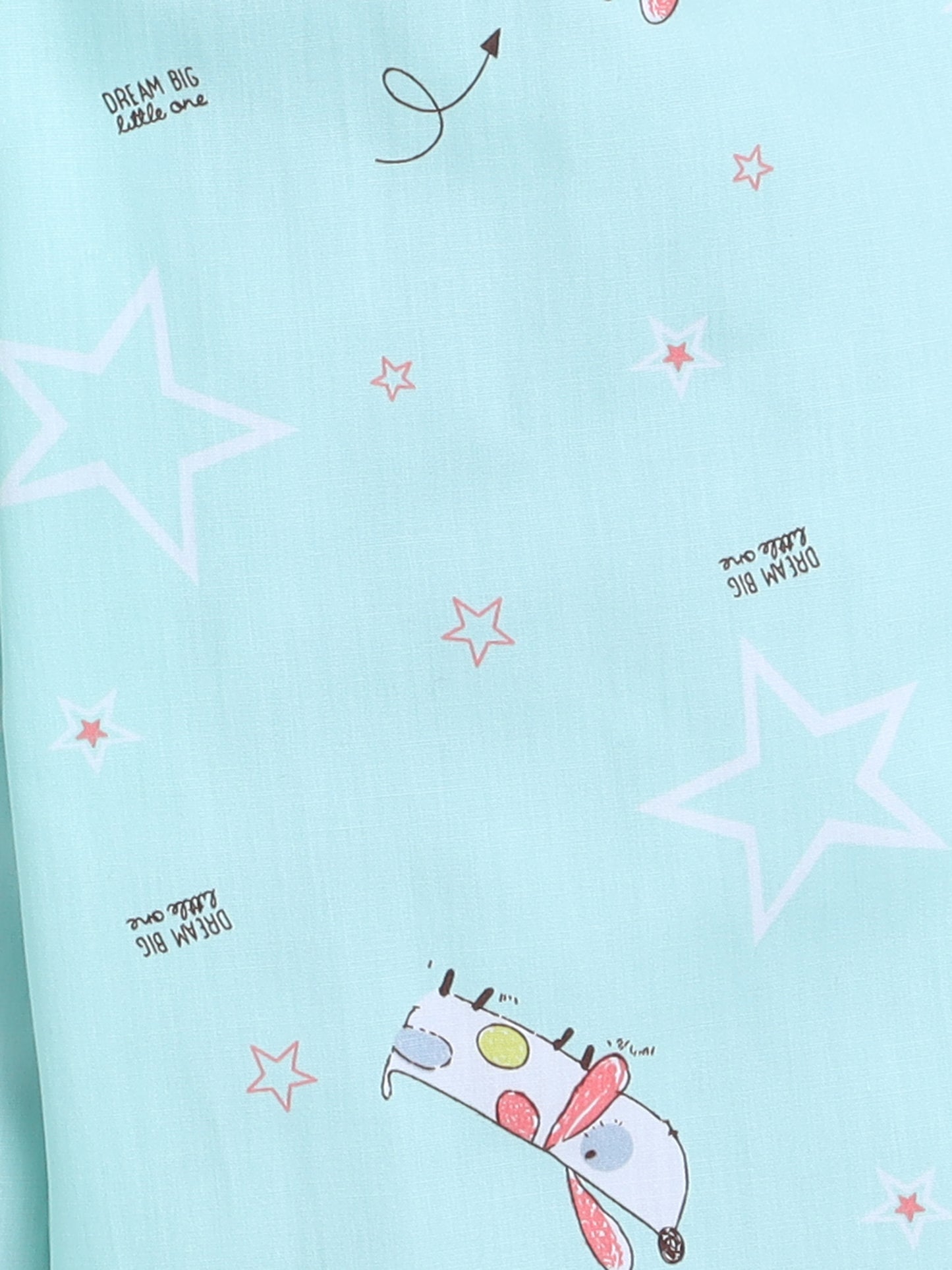 Cute Dog Printed Full Sleeves Lounge Wear Night Suit Set For Kids Blue