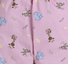 Cotton Half Sleeves Giraffe Printed Night Suit Set - Pink