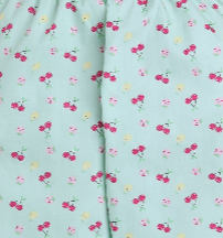 Half Sleeves Cherry Printed Night Suit Set - Blue