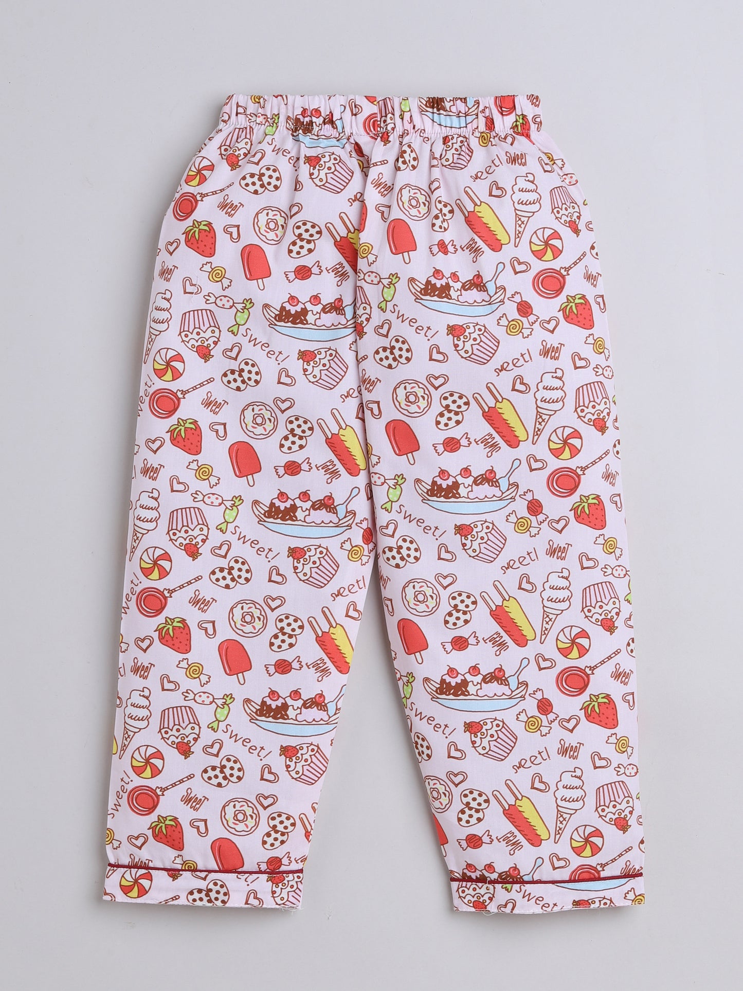 3/4 Sleeves Desert Printed Night Suit Set Beige
