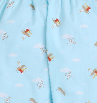 Half Sleeves Airoplane Printed Night Suit Set Blue