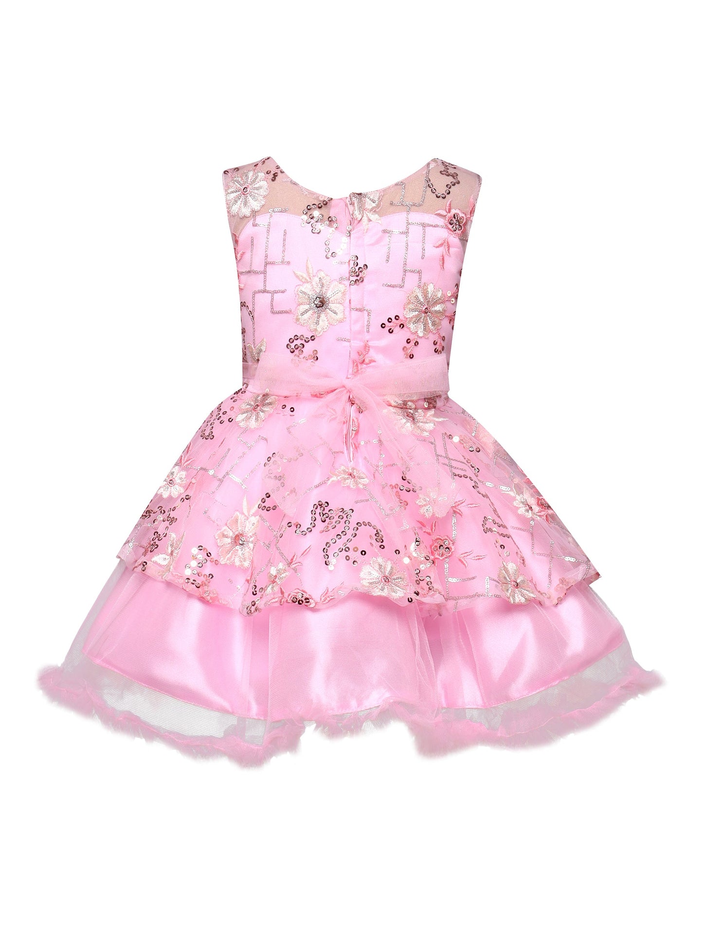 The Magic Wand Sleeveless All Over Printed Fit & Flare Dress - Pink