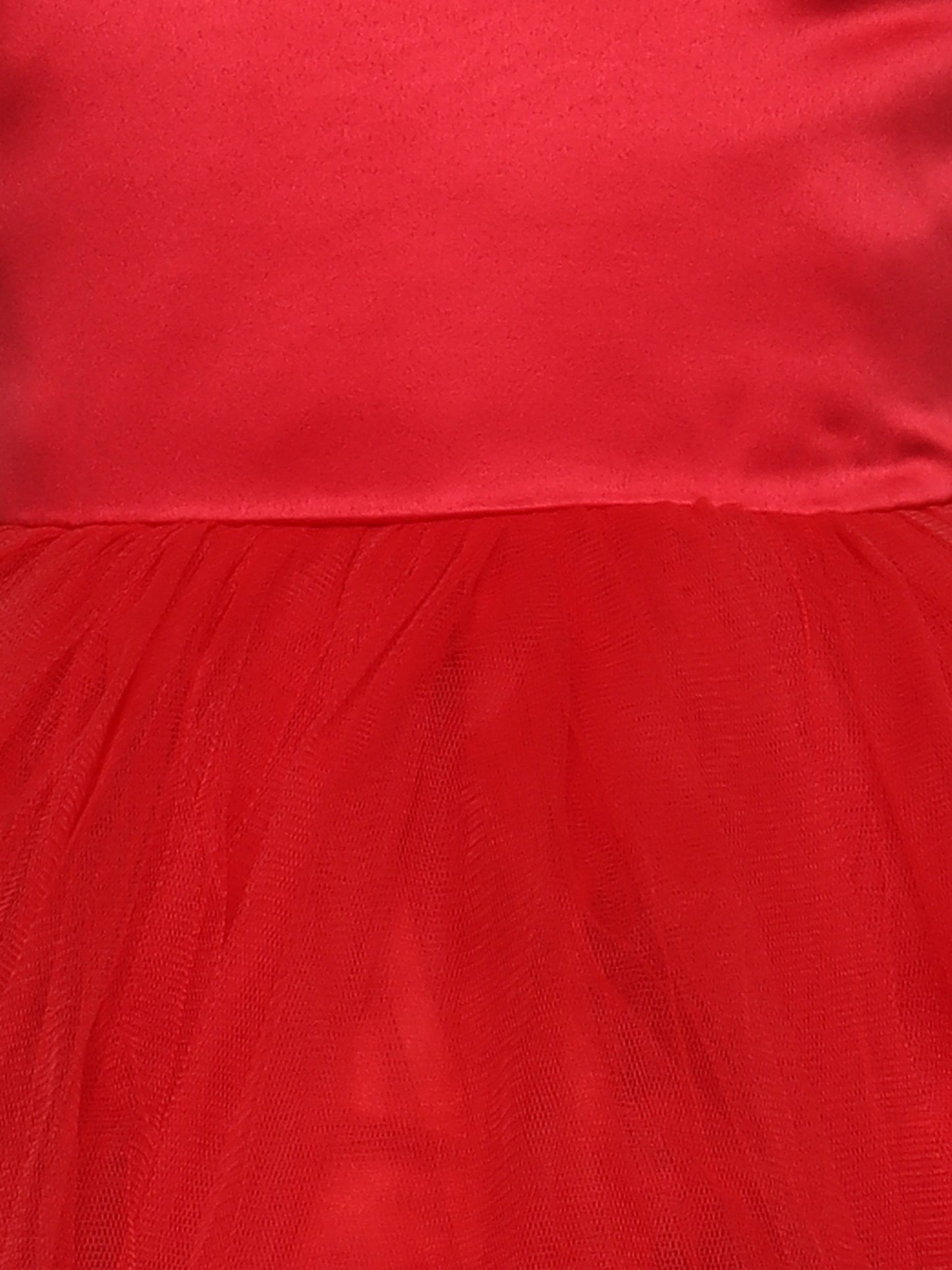 The Magic Wand Shiny Sleeveless Layered Party Dress With Bow Applique On The Shoulders For Girls Red